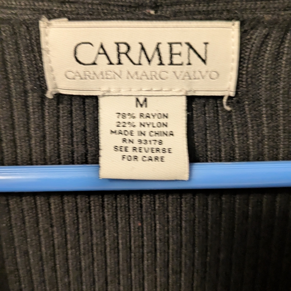 Carmen Black Open Front Cardigan - Picture 3 of 3
